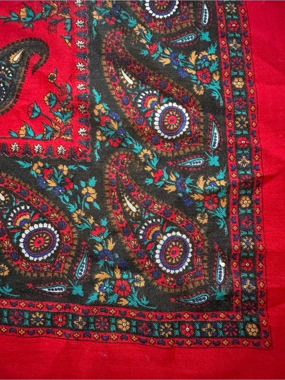 ✨5/$25 Vintage Glentex Paisley Square Scarf